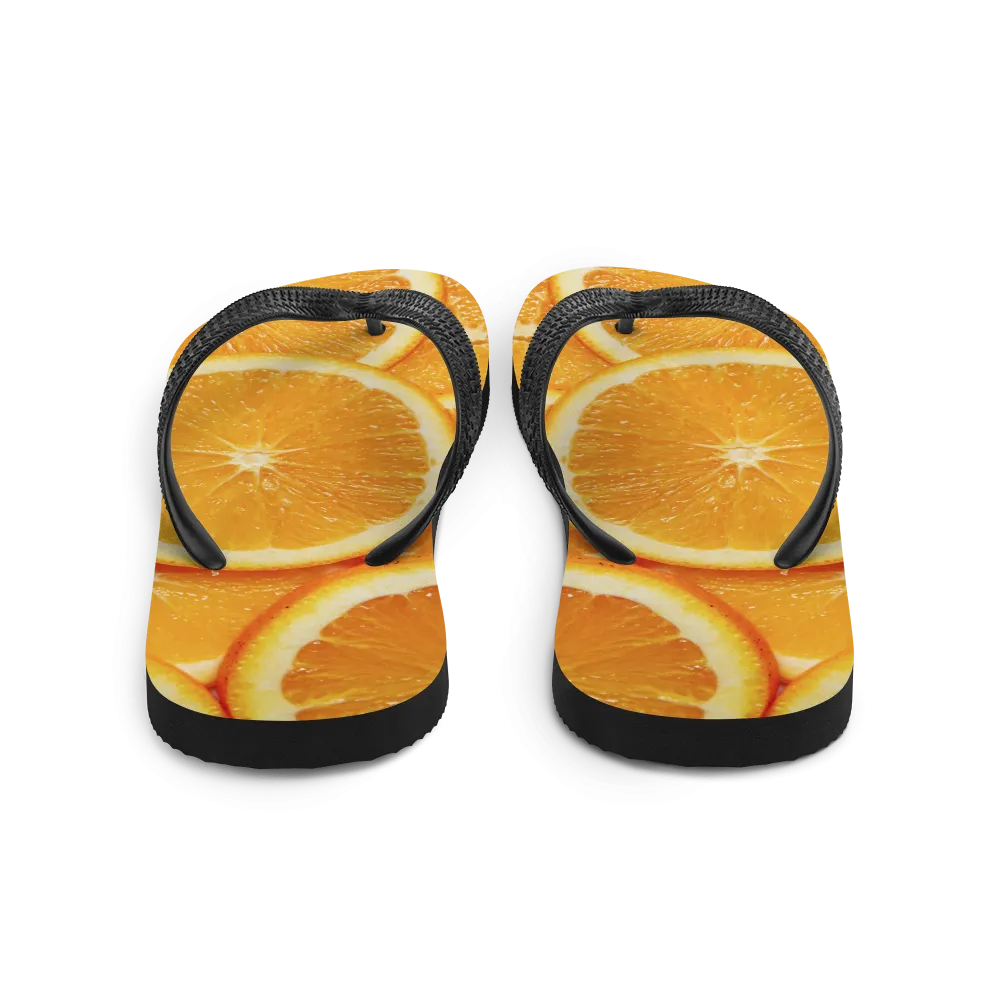 Sliced Orange Flip-Flops